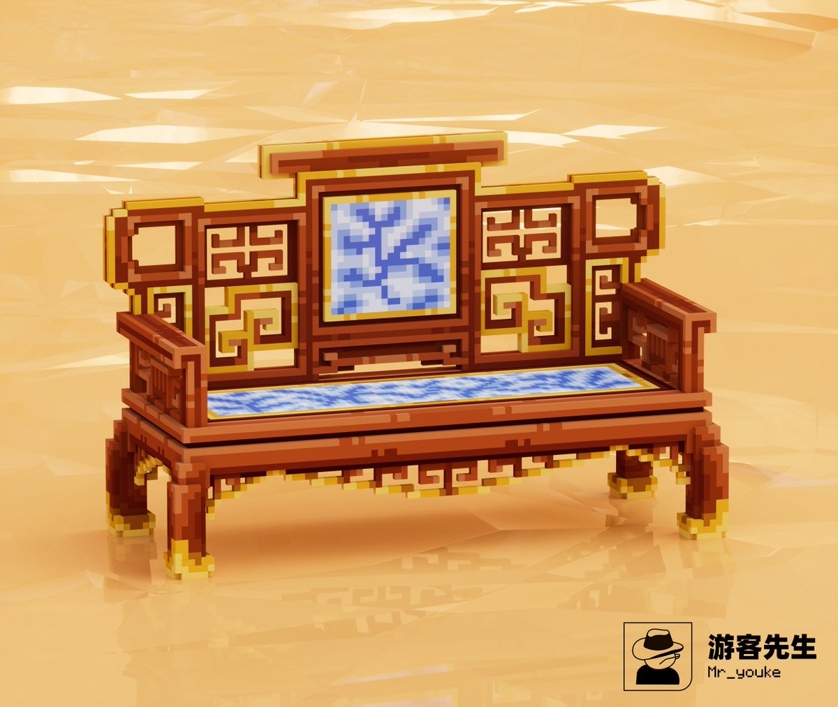 Chinese furniture series——Chinese bench

#TheSandbox #sandboxgame #voxel #voxelart #TSBCreator #VoxEdit #Metaverse #sandfam #NFTartwork #3Dartist #3dartwork #crypto #3D #dragons