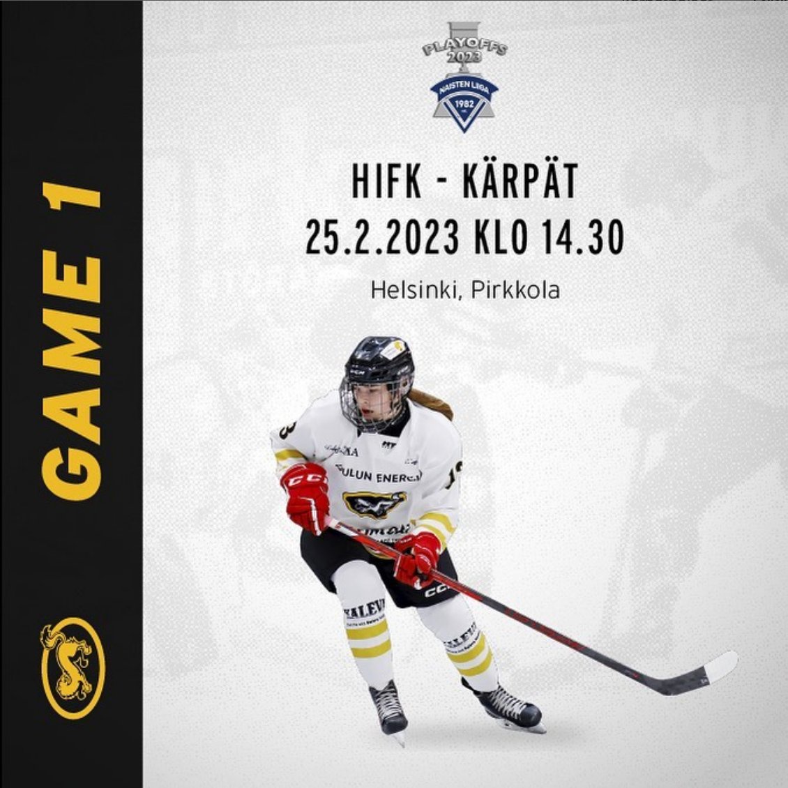 Ihan kohta mennään 🔥 Puolivälieräsarjan ensimmäinen kohtaaminen <a href="/StadinGimmat/">Stadin Gimmat</a>  vastaan tänään Helsingissä 🙌 Ottelulähetys katsottavissa leijonat.tv:ssä! #NaistenLiiga  #playoffkevät