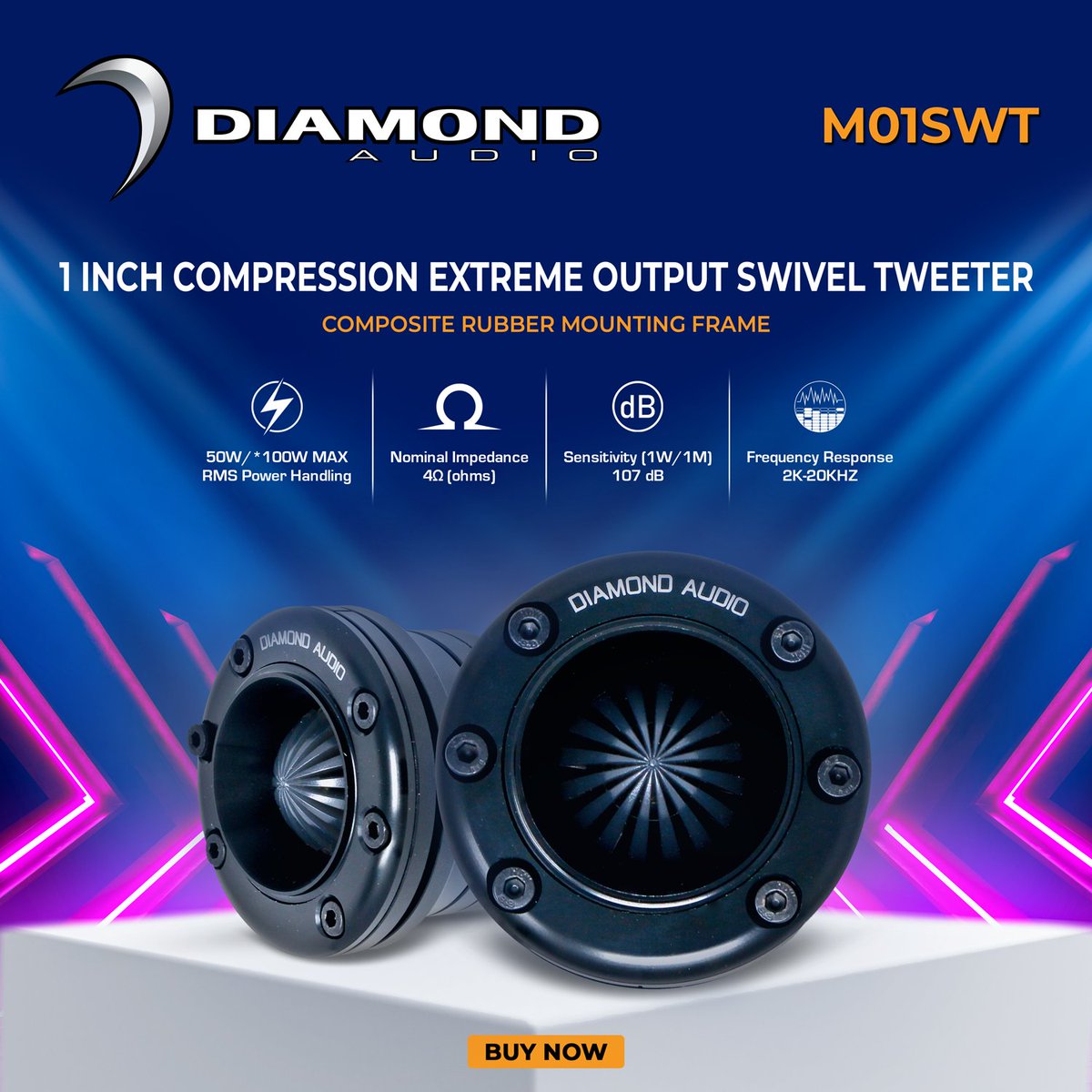diamondaudiousa's tweet photo. Never settle for less!!
Diamond Audio's solution-driven Motorsport series tweeters will complete any high-end audio performance system build!
The ultimate in sound system experience!
#supertweeter #ultimatesound #technology https://t.co/ftt0eq8R5G
