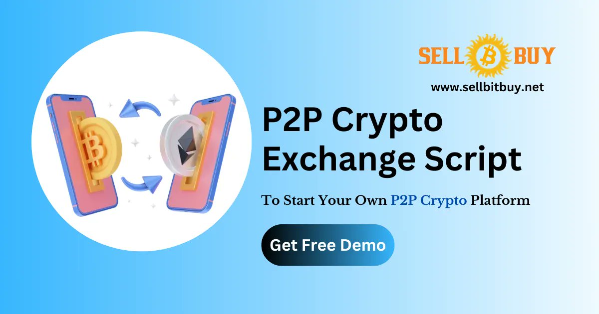 JaneHar19457677's tweet image. #P2PCryptoExchangeScript - Launch own P2P Crypto Exchange Script with Sellbitbuy. Our trading script incorporated customization options based on the business needs and target users.
Explore on:buff.ly/3Jj2KFU
Whatsapp:buff.ly/3QBsOOc
Tel:+918015204845
#Brazil