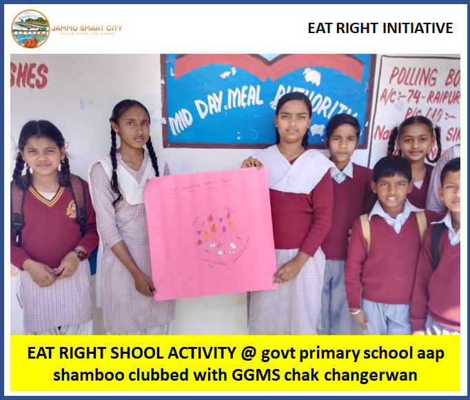 EatRight_Jammu's tweet photo. #EatRightSchool Activity!
Govt Primary School Aap Shamboo clubbed with GGMS Chak Changerwan.
#eatrightschool
#FSSAI
#eatrightchallenge
#eatright
@fssaiindia 
@EatRight_Jammu 
#jammu
#JammuSmartCity
@Jammu_SmartCity https://t.co/73RdZSGLas