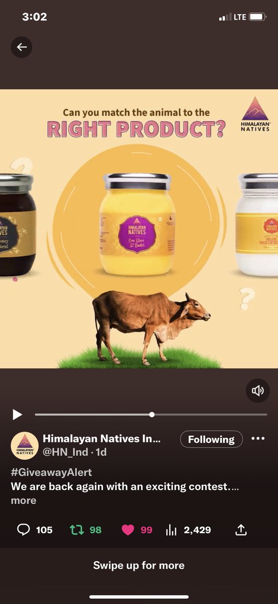 @HN_Ind Cow Ghee A2 Badri 

#ContestAlert #Contest 
#guessthedish #desighee   #favouritedish #commentyouranswer #A2Ghee #naturalfoods #HimalayanNatives 
@HN_Ind

Join 🔖 
@kalpana7867 
@iwasbornhot
@Godisgreat001
@s4success2win
@prashantjm786