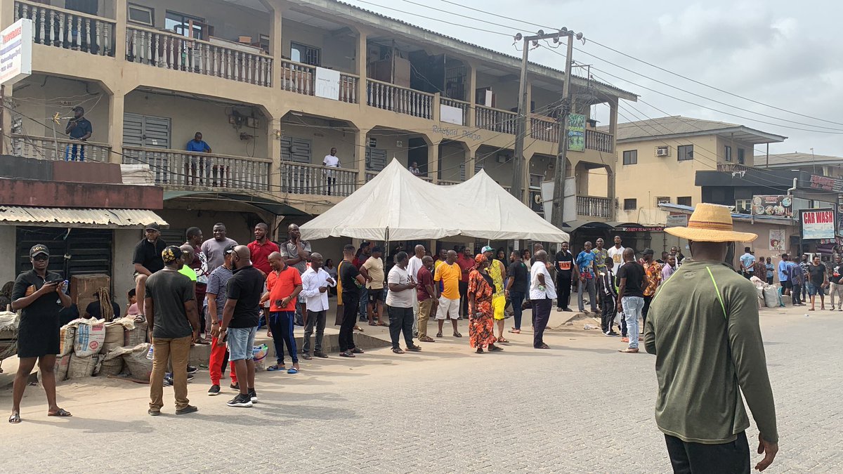 ifynize's tweet photo. @inecnigeria @ineclagos @ARISEtv @channelstv it is now 10:32am, we are still waiting for the Polling material and INEC officials, we are over a thousand now! https://t.co/nO8H7KCK2V
