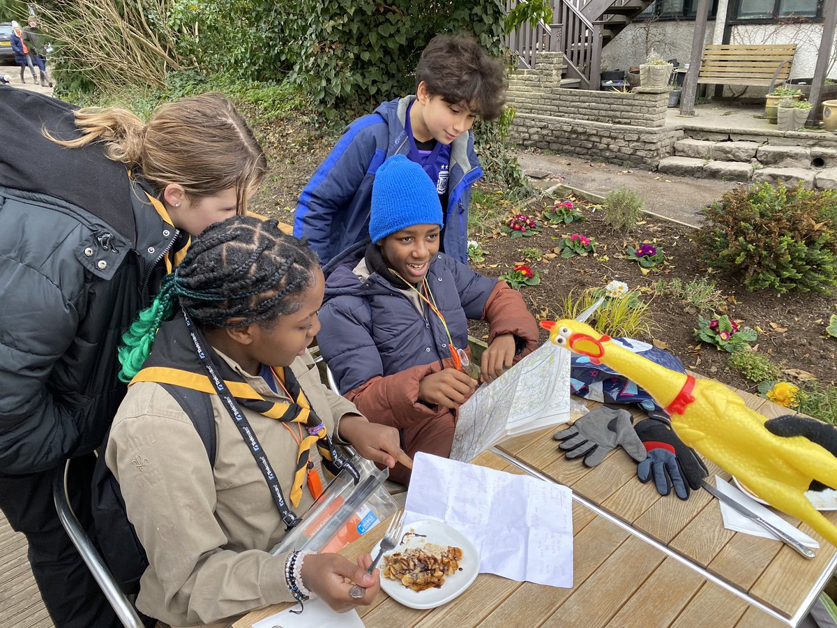 This afternoon scouts are on a hike to practice for their expedition challenge award. They have planned their route via a cafe for pancakes. Good call #southLondonScouts #SE4 #LewishamScouts
