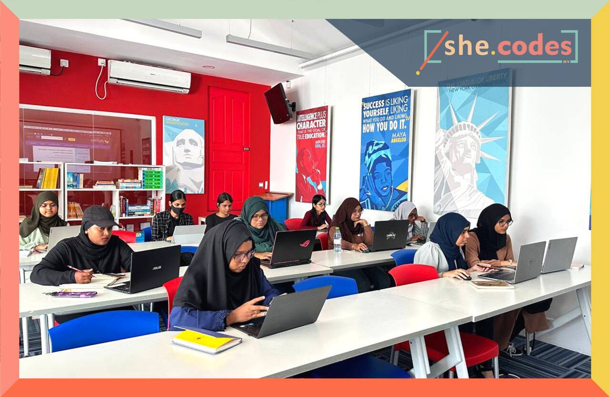 womenintechmv's tweet image. We have started the last cohort of #SheCodesMV, aimed at helping young women acquire digital skills to prepare them start a career in software development.
@ACMaldives