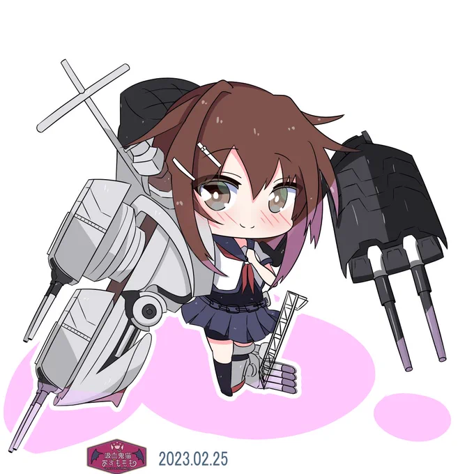 古鷹ちゃんと擬装を描きたかっただけ。 #艦これ版真剣お絵描き60分一本勝負 #艦これ版真剣お絵描き60分一本勝負_20230225 