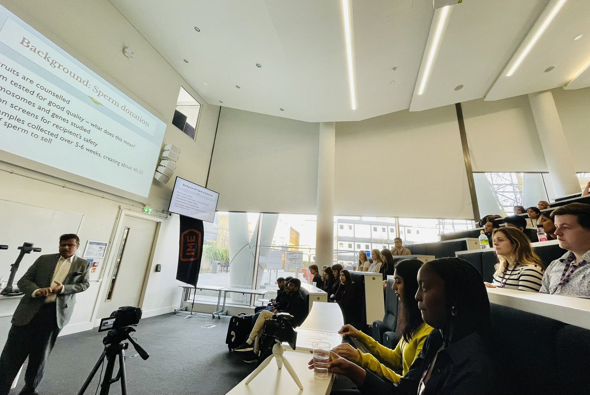 IMEstudents's tweet photo. Our first keynote speaker for the IME Student Council conference: Dr Mahadeo Bhide leading a discussion on the the ethics of altruistic gamete donation, particularly discussing it’s financial implications.
#imestudents #ethics #healthcare https://t.co/jwLDrWOOEA
