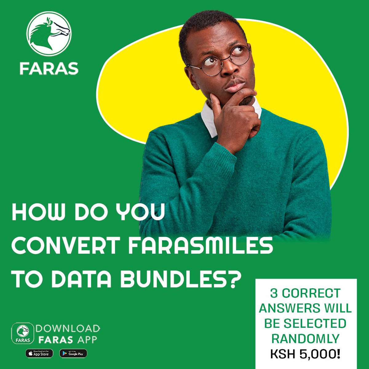 𝐖𝐄𝐄𝐊𝐄𝐍𝐃 𝐓𝐑𝐈𝐕𝐈𝐀 𝐐𝐔𝐄𝐒𝐓𝐈𝐎𝐍 𝐖𝐈𝐓𝐇 𝐅𝐀𝐑𝐀𝐒! 𝐖𝐈𝐍 𝟓,𝟎𝟎𝟎𝐊𝐒𝐇! 

1. Follow @faraskenya
2. Like and Retweet this post 

Will be sent in FarasMiles! You can convert into cash. 

T&amp;C apply. 

Download the Faras App to participate! zurl.co/qRrL