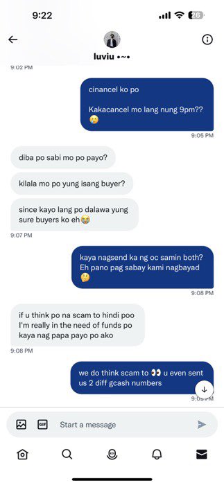 sshihatesu's tweet photo. ++ adding this to the thread 

(this was another person he/she almost scammed)

the 3rd and 4th pic is their convo with the scammer. https://t.co/IrIfjcqFGD
