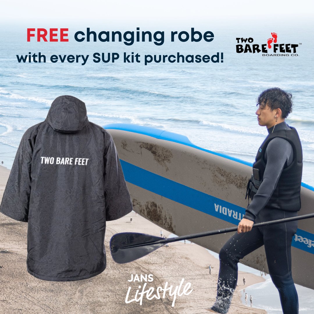 🌊 Worry less, paddle more 🏄‍♀️

Take advantage of our current SPECIAL OFFER and get a FREE <a href="/saltrocksoul/">Saltrock</a>, <a href="/bleubird_co/">Bleubird</a> or <a href="/TwoBareFeet/">Two Bare Feet</a> changing robe with every SUP kit purchased🏄‍♀️

We have limited stock, order today! 

janslifestyle.co.uk