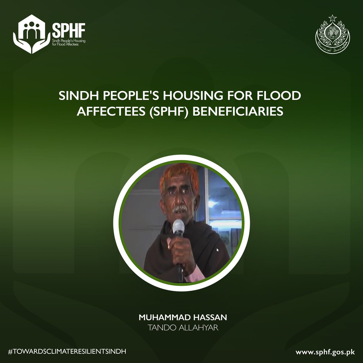SphfOfficial's tweet photo. SPHF's launch ceremony, initiated by H.E. @BBhuttoZardari , saw 17 beneficiaries receiving direct fund transfers. Among them was Muhammad Hassan, who expressed his gratitude to GoS and SPHF for helping him rebuild a safer home for his family. #sindhpeopleshousing 

@WBPakistanCD https://t.co/cPYlV4F6co