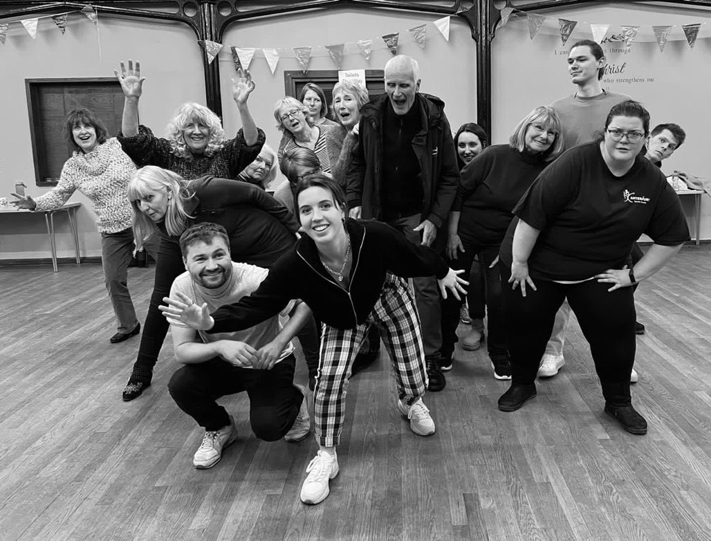 CanterburyMTS's tweet photo. We are having the best fun rehearsing for The Emperor’s Clothes. Get your tickets now - 13th to 16th April at the King’s Hall, Herne Bay. @EmperorsMusical @Kings_Hall_HB https://t.co/VRrXld1B2p https://t.co/nU3yy5LH6w
