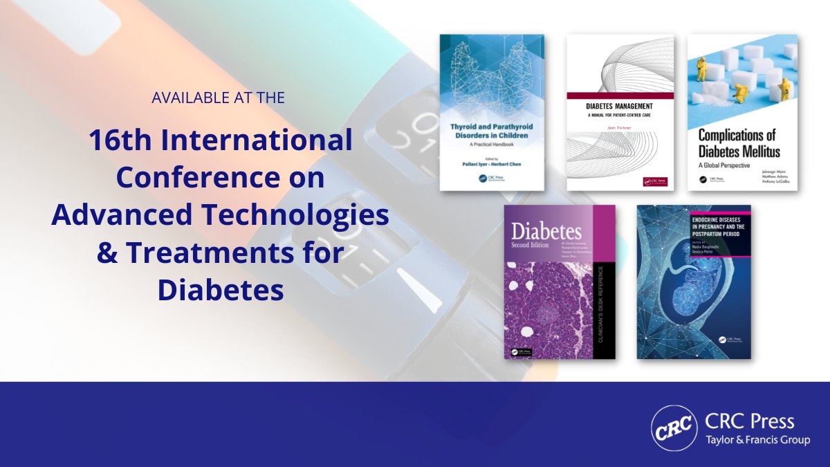 CRC Press Medical (@crc_medical) on Twitter photo At the #ATTD2023? lookout for out 'Diabetes: Clinician's Desk Reference 2E’. It explains the underlying pathophysiology, main forms and complications of the disease.
Go to the <a href="/WisepressBooks/">Wisepress Books</a> stand to find this text and other CRC Press books! <a href="/ATTDconf/">Advanced Technologies & Treatments for Diabetes</a> At the #ATTD2023? lookout for out 'Diabetes: Clinician's Desk Reference 2E’. It explains the underlying pathophysiology, main forms and complications of the disease.
Go to the <a href="/WisepressBooks/">Wisepress Books</a> stand to find this text and other CRC Press books! <a href="/ATTDconf/">Advanced Technologies & Treatments for Diabetes</a>
