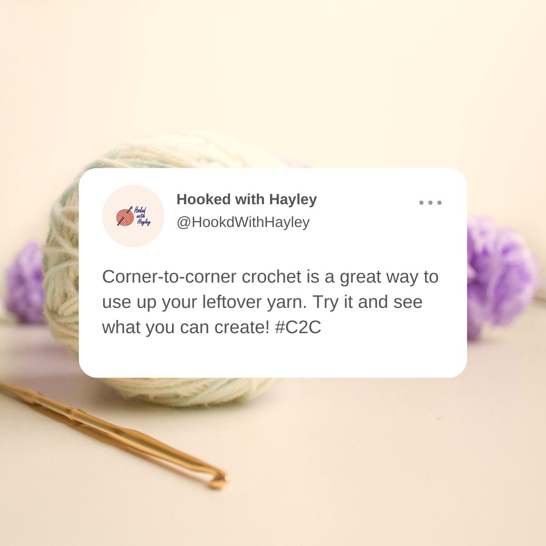 HookdWithHayley's tweet photo. Corner-to-corner crochet is a great way to use up your leftover yarn. Try it and see what you can create! If you're new to C2C check out my course https://t.co/iI5DcNj1VS #C2C https://t.co/rq8Yt56MiV
