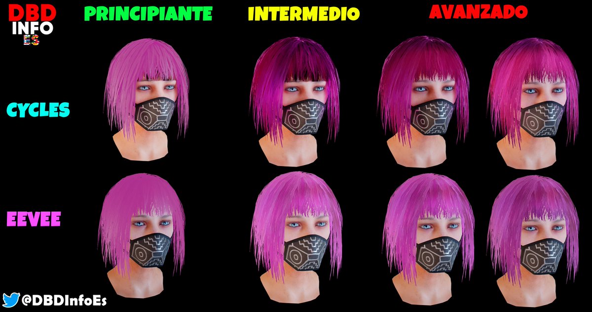 DBDInfoEs's tweet photo. Un seguidor me preguntรณ por privado en Instagram cรณmo hacer el pelo rosa de Nea en Blender, porque parece que da problemas. He investigado y estos serรญan los resultados de las distintas formas que se pueden probar ๐
#dbd #dbdrender #deadbydaylight #neakarlsson https://t.co/Q6G8RZXydj