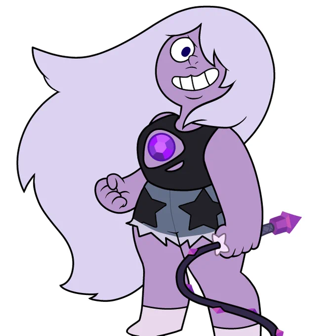 AmethystIdk it had potential but I don't like the leggings under the shorts look. Remind me of how I used to dress in middle school (in the worst way) and I think I will always prefer her OG form. The symbolism w her gem being fully visible now is cute tho 6/10 maybe 7 