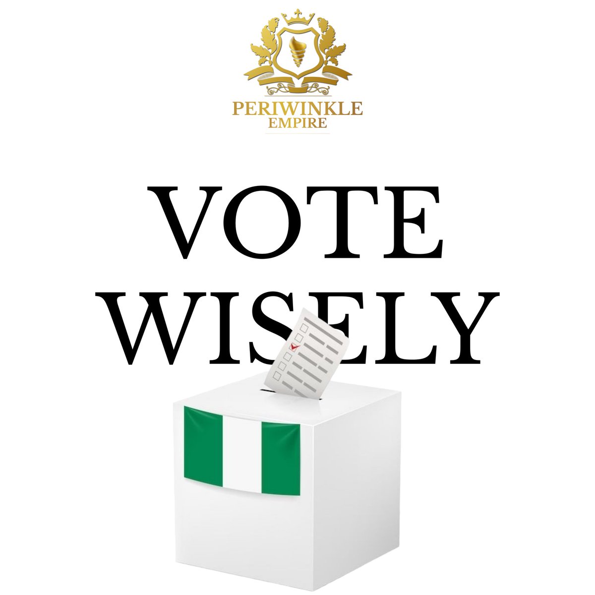 PeriwinkleCondo's tweet photo. Voting is not just your Right, it is also your Duty. 
 
Vote Wisely.

#PeriwinkleEmpire
#electionday #votewisely https://t.co/9cJo0BR0di