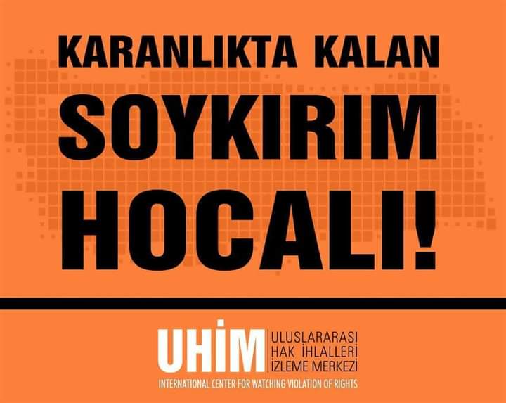 Hocalı Soykırımı’nı ve küresel sistemin gerçekleştirdiği ya da seyirci kalarak göz yumduğu benzer katliam ve soykırımları kabul etmiyor ve kınıyoruz. 
#insalıksuçlarınıunutma
 #hocalıkatliamı