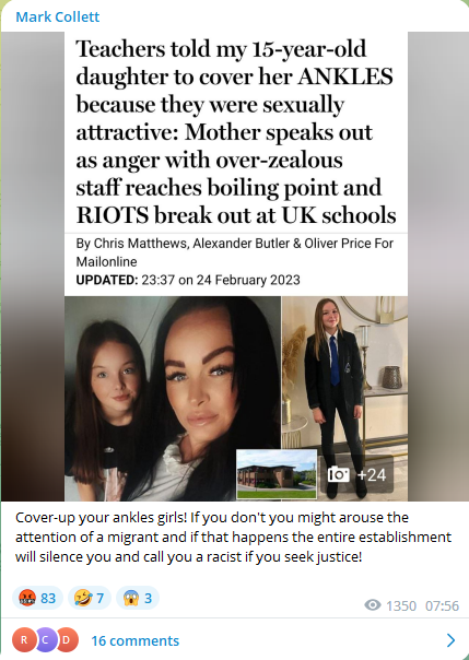 DrMarianaClaire's tweet photo. #MarkCollett aka #PatrioticAlternative This has nothing to do with migrants. You should try reading the article before you spread your hate. https://t.co/yKBLFDl0k2