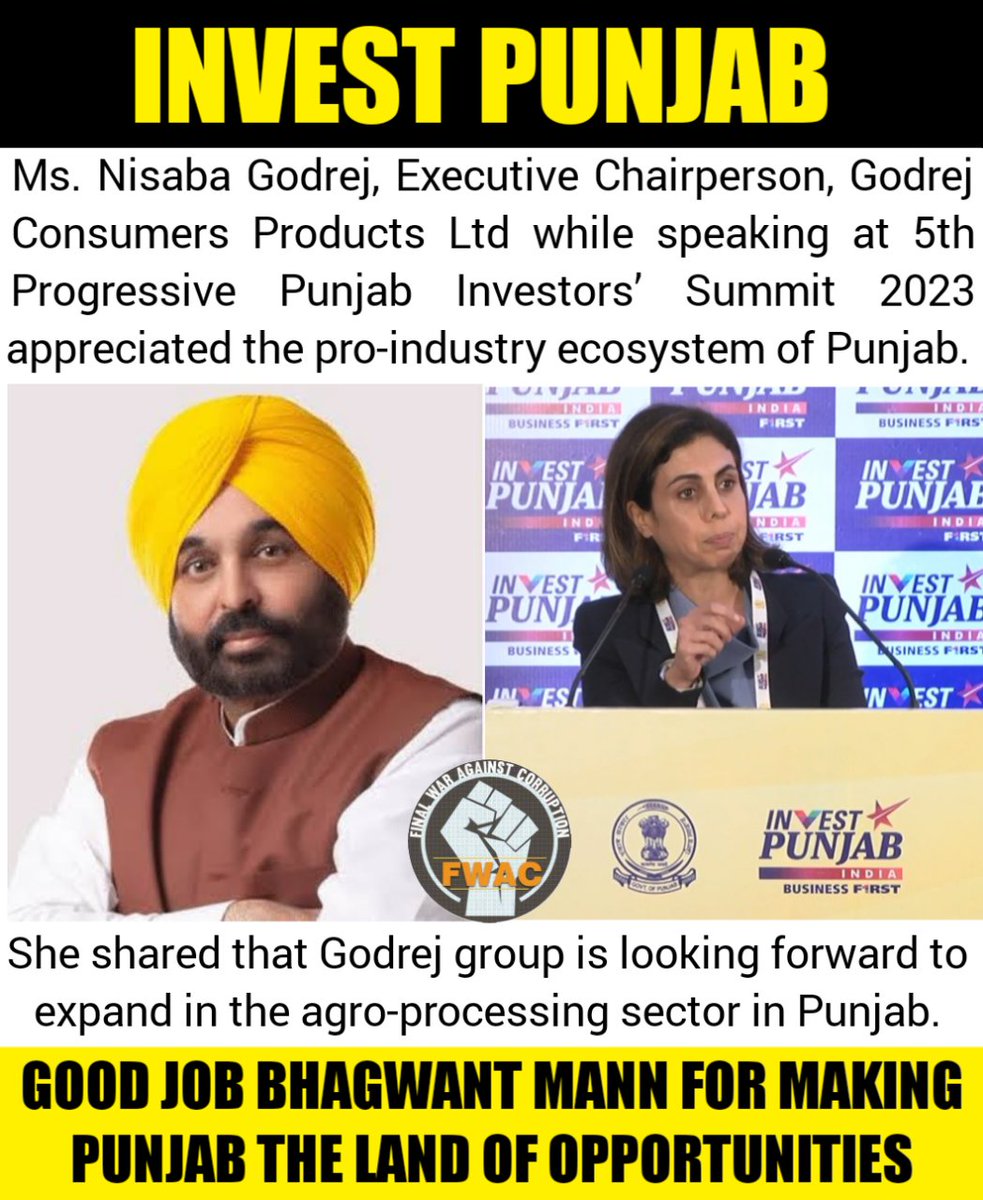 Unlike up where Modi-Yogi force industrialists to praise up and announce hypothetical numbers of investmeent but bring nothing on ground, Punjab Govt is serious about implementing industrial development with the genuine feedback and facilities to industry leaders.

#InvestPunjab