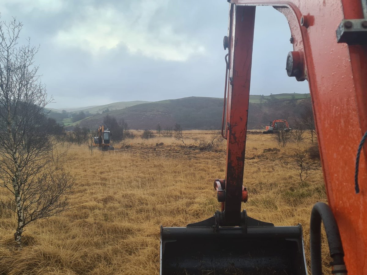 AndrewB04702680's tweet photo. @welshraisedbog Good to be back on @welshraisedbog  at #CorsCaron , nice to be on flat ground and warmer temperatures to work in.  It’s already making a difference after a couple of days working, it’s getting wetter as bogs should be.@terra_ltd https://t.co/17r22mWdpU