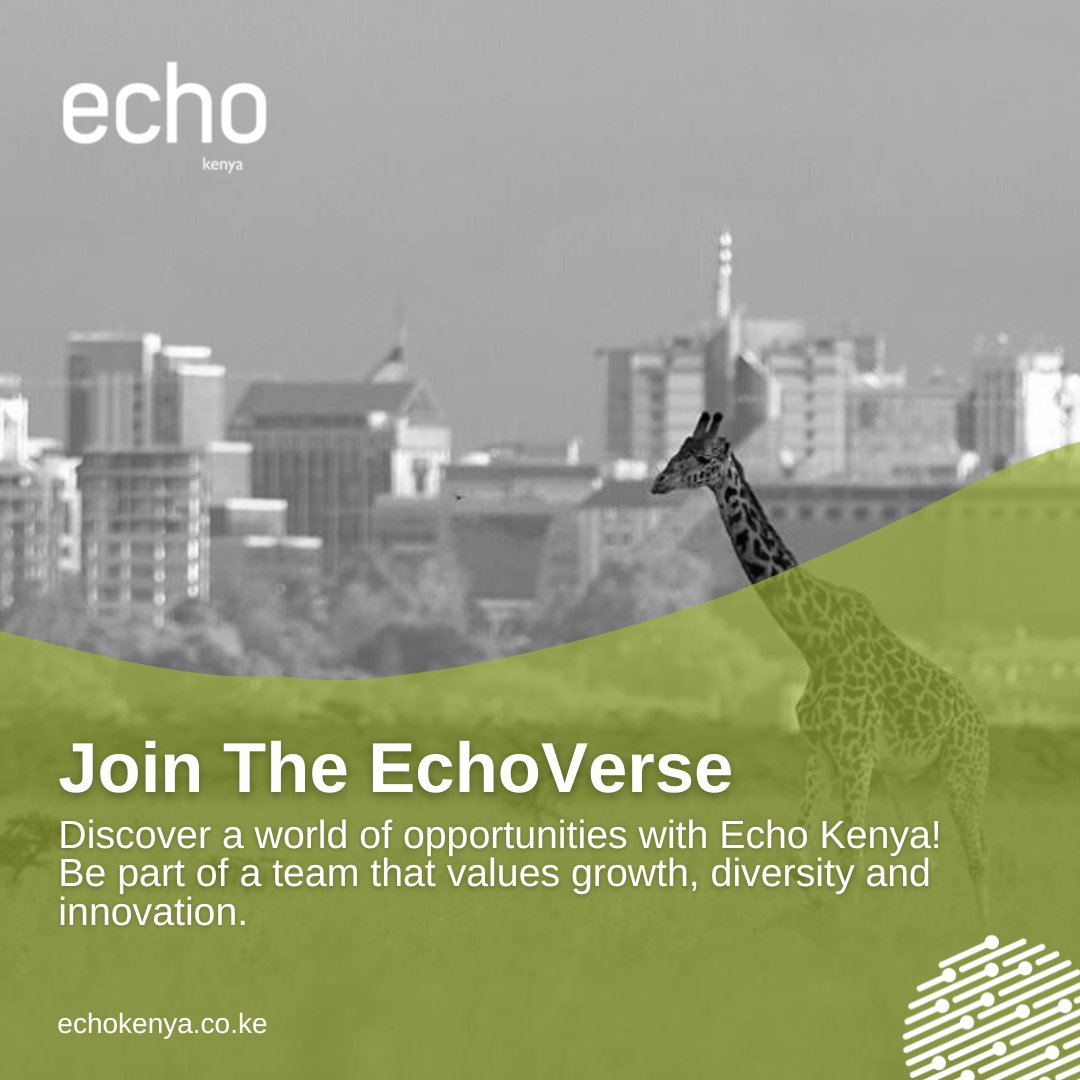 EchoKenya_'s tweet photo. Step into the Echoverse and discover a world where the possibilities are as vast as the jokes are bad (but we still tell them anyway) 😉
Join the Echoverse today! info@echokenya.co.ke
#echoverse #echotel #echokenya #echoke #kenya #nairobi #telecom #echo #echosecho #echoteller https://t.co/KAw0FN5QEq