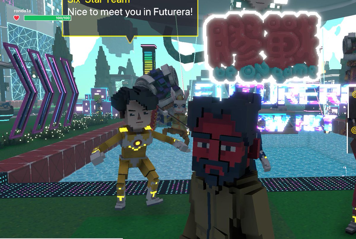 Ronda9nu's tweet photo. @TheSandboxGame I found the Star Team in PCCW HKT Futurera! 🎮 #LunarNewYearTSB https://t.co/jQq8ol2qNi