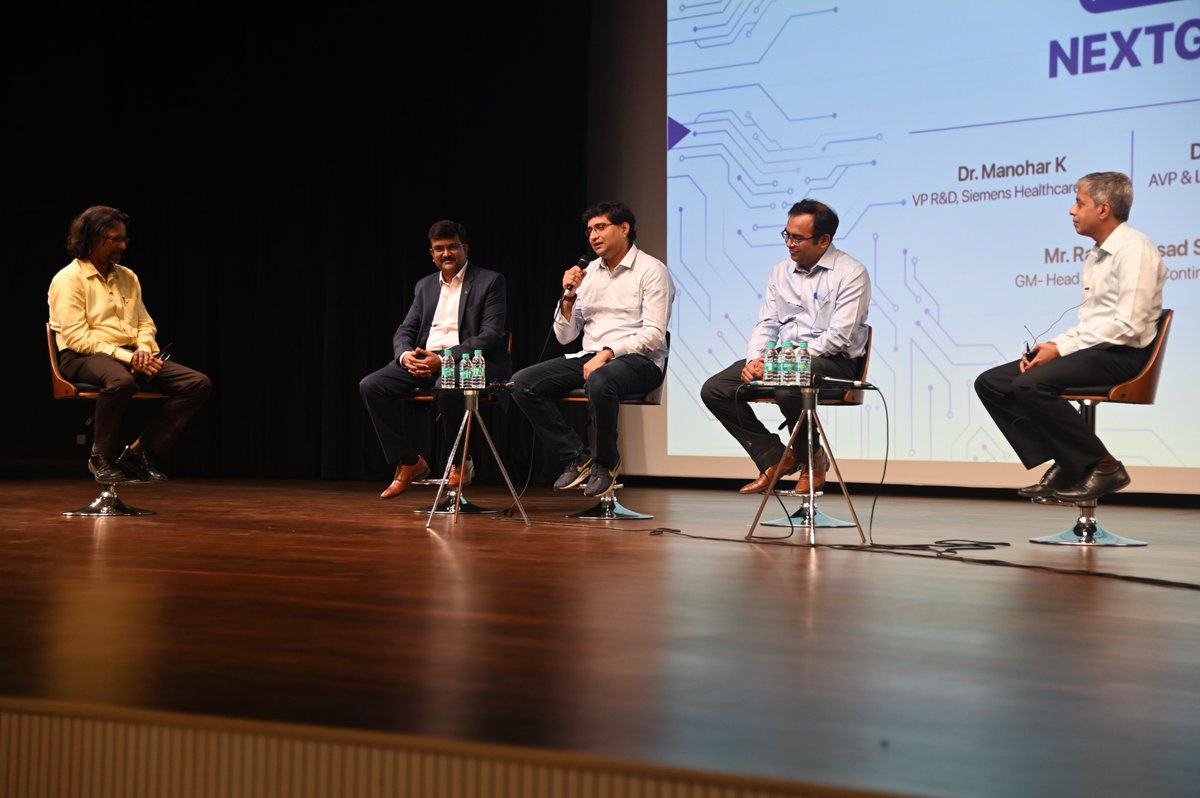 #RISE  #IIITB  #Mphasis
The Researchers' Panel, titled "NEXTGEN Research," is a platform for researchers to discuss the latest advancements in research. Dr. Manohar K, Dr. Archisman M, Dr. Surya Musunuri, Mr. Raghuprasad &amp; Prof. R. Chandrashekar were part of the panel.

<a href="/Mphasis/">Mphasis</a>