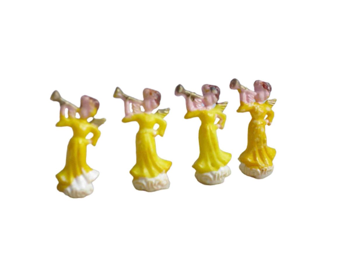 4 Dollhouse Miniature Plastic Angels, Teeny Tiny 3/4' Angel Figurines with Wings, Dolls Doll tuppu.net/4903ed51 #TMTinsta #EpiconEtsy #SMILEtt23 #PinIt23