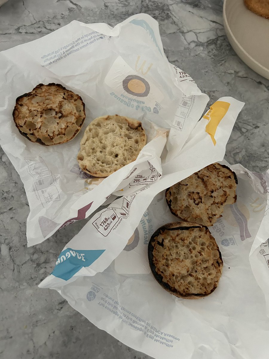 When it comes to McD’s drive thru getting our orders wrong Top Trumps, today I take the bragging rights! 🥇 Two sausage & egg McMuffins with ketchup, minus sausage, egg and ketchup. I doff my cap to Macclesfield McD’s. The wrong order consistency levels are to be applauded!