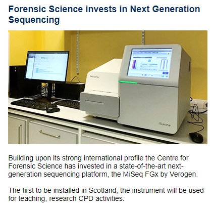 pcastromartin's tweet image. meet brand new, first-in-Scotland @StrathForensics MiSeq FGx next-generation sequencing system by @VerogenBio 

#PIDs for instruments issued upon purchase could offer such a potential for tracking their usage!
#PIDGraph