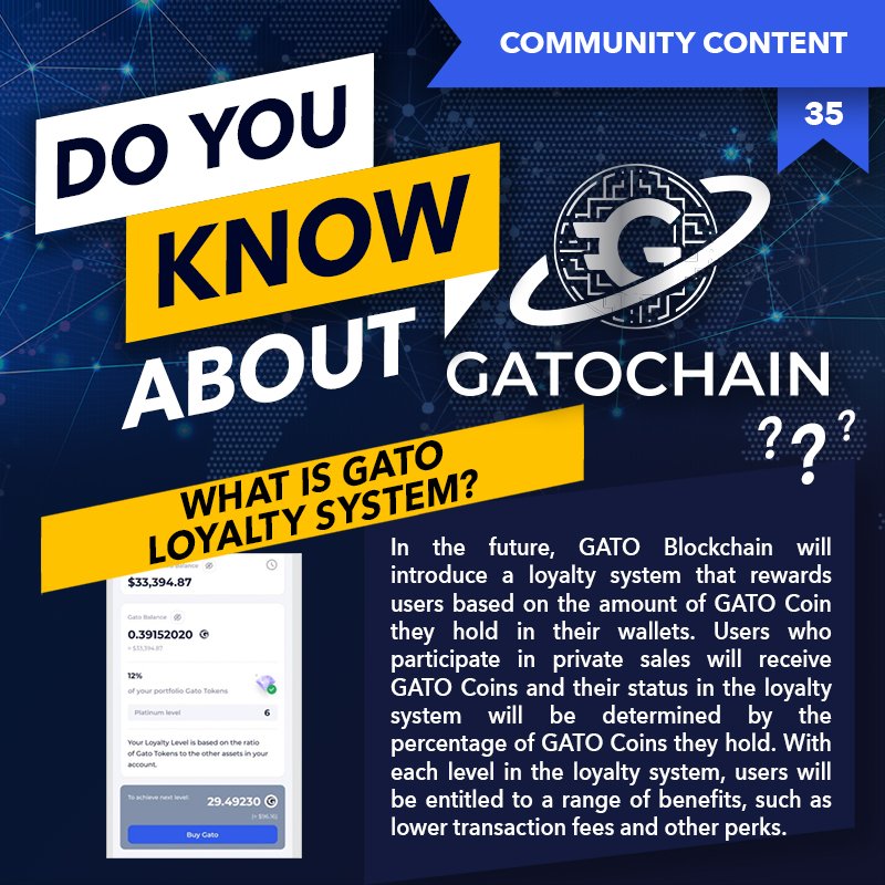 GatoBlockchain's tweet photo. Start building your GATO Coin holdings today and join the Gato community to take advantage of this amazing opportunity to level up your blockchain experience. Don't miss out on the rewards! #GatoBlockchain #LoyaltySystem #GATOCoin #BlockchainReward https://t.co/6w3Ltgr1wS