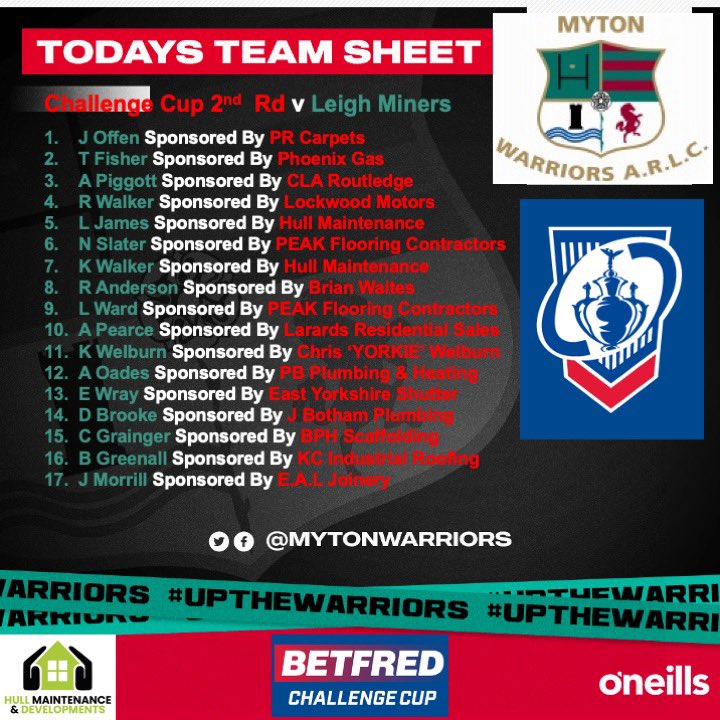 Myton Warriors ARLC tweet media