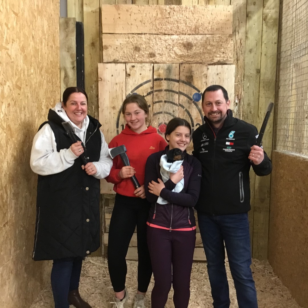 Happy Saturday! The axe throwing madness is approaching🪓 #AxeThrowing #TimberJacks #SaturdayMorning #ActivityIdea