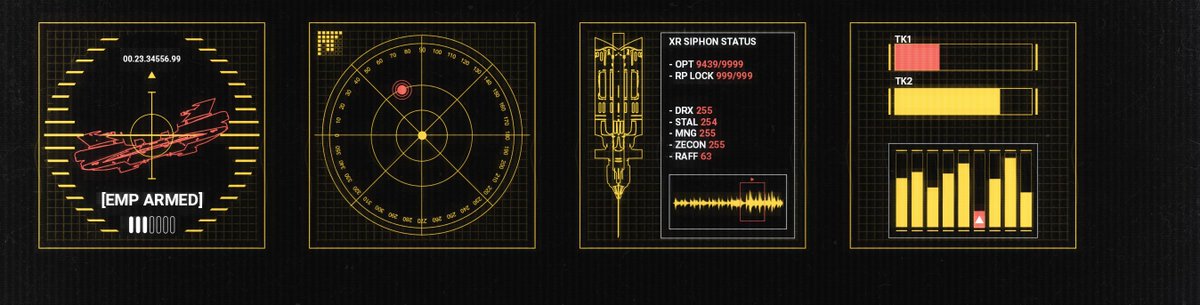 Some more fictional, old monitor interfaces!