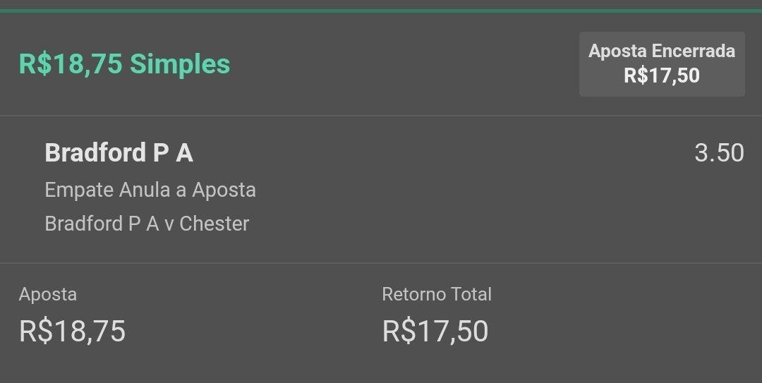 The Smart Bettor on X: Bom dia Seus Quase TD! Um aviso para começar o dia:  façam o CASHOUT da seguinte bet: Bradford PA - Empate Anula Aposta (CASHOUT  - 🔄🔄🔄) Tem