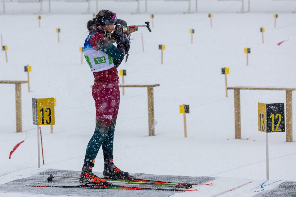 PEI Canada Winter Games 2023 - a snowy kind of day at biathlon, but it was a fun event “to shoot”. @Team_EquipeNB #sportnb More photos at teamnb.ca