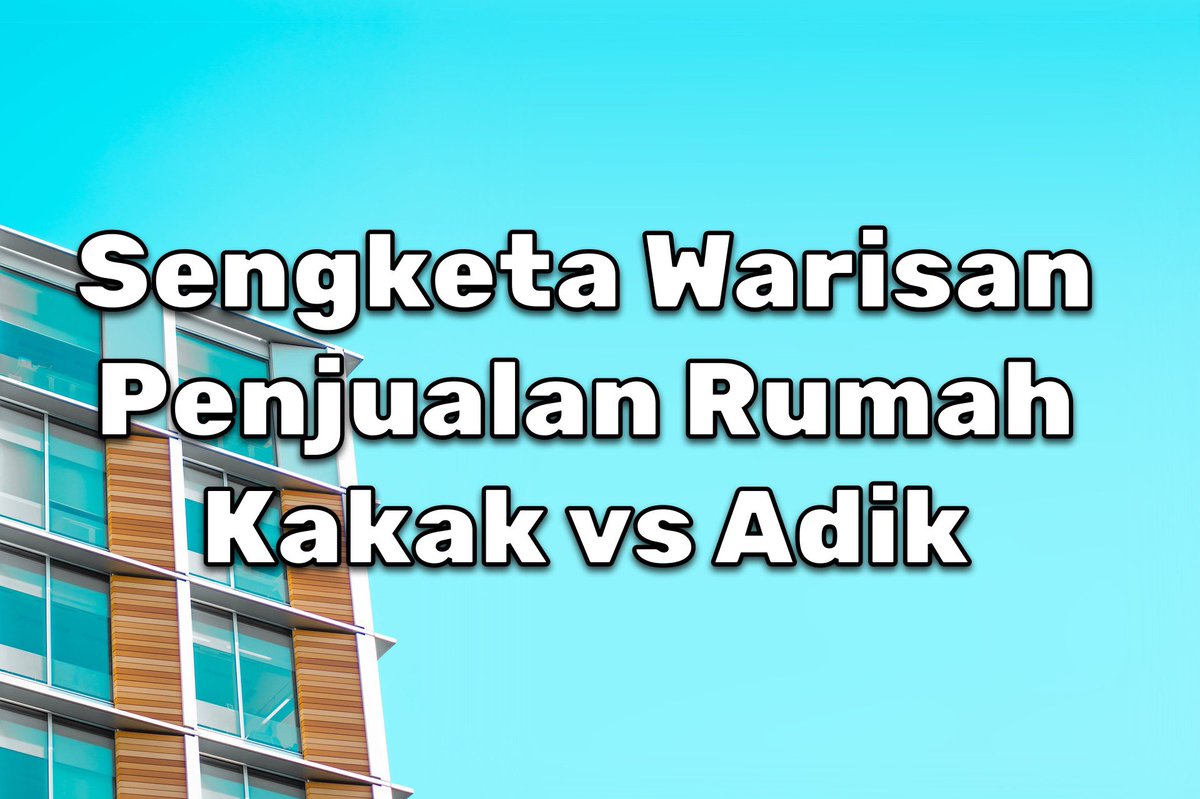 Rudiyanto_zh's tweet photo. Ada kasus sengketa warisan unik 🇸🇬 

Rumah atas nama 
Ayah 👴🏻 dan Anak 👱🏼‍♂️

👴🏻 🪦 , menjadi nama 👱🏻‍♂️
 Lalu dijual SGD 3.3 juta (Rp 36 M)

Anak perempuan 👩🏼‍🦳 menggugat dan menang. SGD 3.1 juta (Rp 34 M) jadi miliknya

Seperti apa ceritanya, apa yg bisa dipelajari? https://t.co/6xY4zleRay