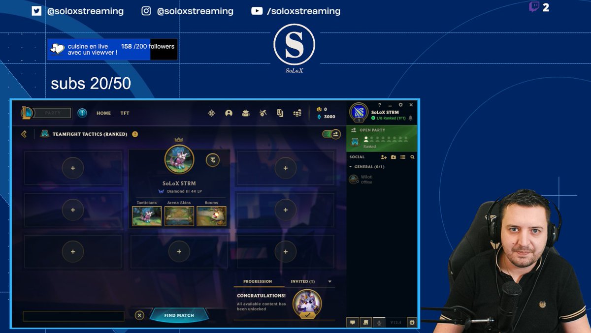 soloxstreaming's tweet photo. En live toute la journée !! viens partager ta bonne humeur !! (ou pas) ! #twitch #twitchstreamer #twitchfr 
#SaturdayVibes #tft https://t.co/gbmP82kwqI