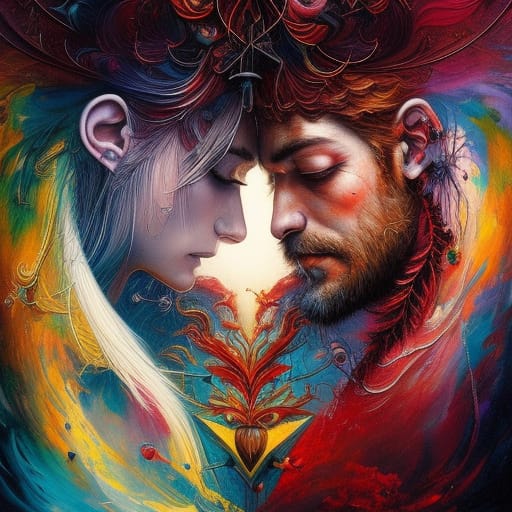 ArtDubious's tweet photo. Love 

https://t.co/AGINQE4TGK #aiart #nightcafe #digitalart #vqganclip via @NightcafeStudio #love https://t.co/Utzc0eLfyJ