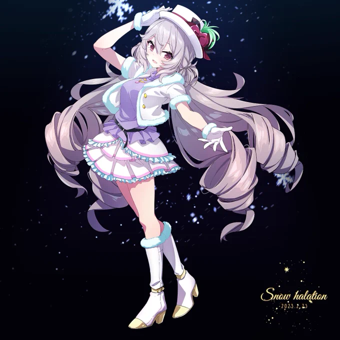 BΣretta Crossrain様前回のラブライブコラボであるジングルベルの時から一貫してお嬢様らしく、歯を見せない笑顔にしようと決めていました。帽子のリボンは真姫の衣装そのままではなく、ベレッタ様が普段付けているモノを採用してます。 
