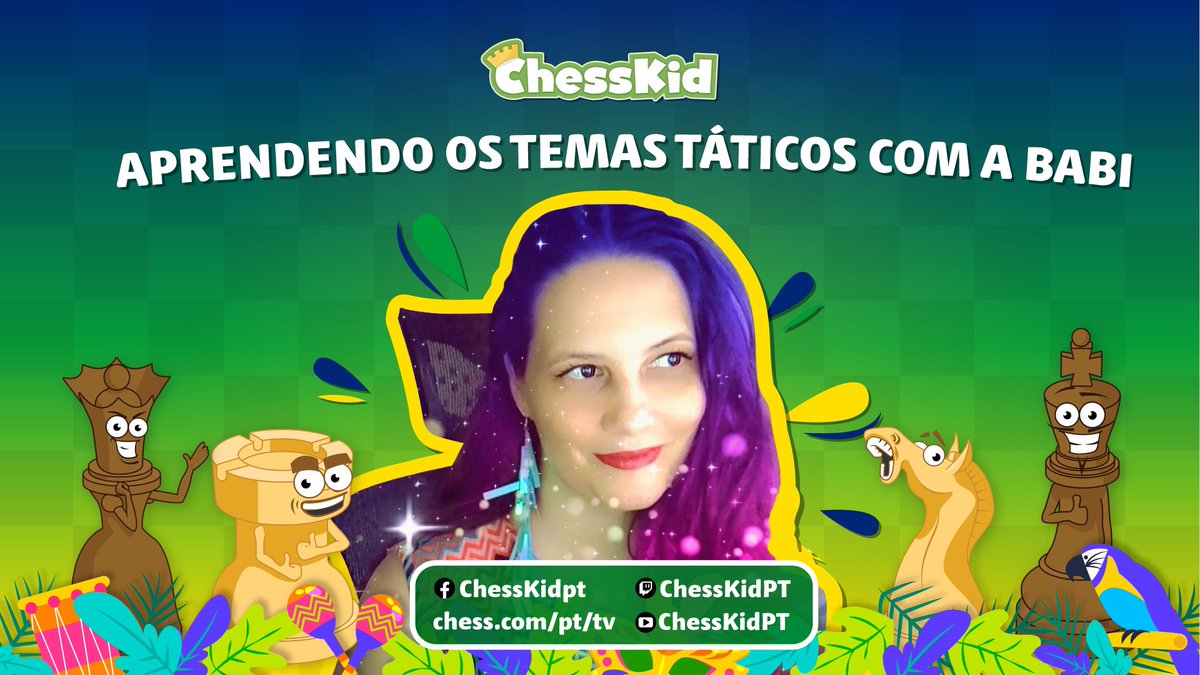 ChessKidPT's tweet photo. Toda sexta 16:30 h em Brasília é dia de treinar com a Professora WMN BabiChess! Vem com a gente aprender e se divertir!!
Transmitimos ao vivo em 📺
➡️ https://t.co/ngW8gwzUNV
➡️ Facebook/ChessKidPT
➡️ YouTube/ChessKidPT
@chesscom_pt @ChessKidcom #chesskid #chesscompt https://t.co/7DbTejPXS8