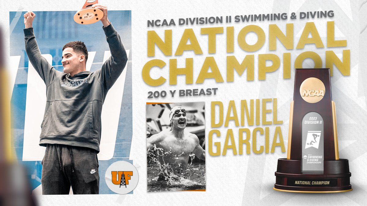 🏆NATIONAL CHAMPION🏆

Daniel Garcia takes home the NCAA DII Championship in the 200Y Breast with a school record time of 1:54.51!

Garcia made a furious comeback in the final 50 yards of the race to claim the second national title in program history!

#GOilers | #D2MSD