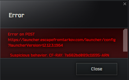 Just got IP blocked and cannot play tarkov either :)