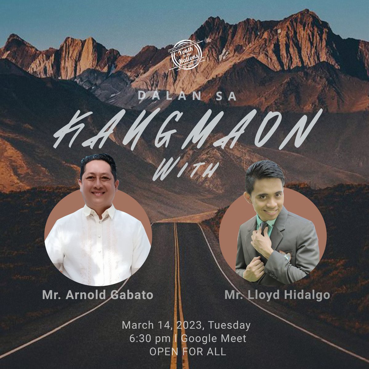 y2dnum's tweet photo. Let's meet our speakers for our career guidance: Dalan Sa Kaugmaon with Mr. Arnold Gabato and Mr. Lloyd Hidalgo. Let's be excited, Fam! π₯°
Not yet registered? Register now! π€
πhttps://t.co/8gATQBjgodΒ
#y2dnum #careerguidance #kaugmaon https://t.co/4k0mHMB9Tc