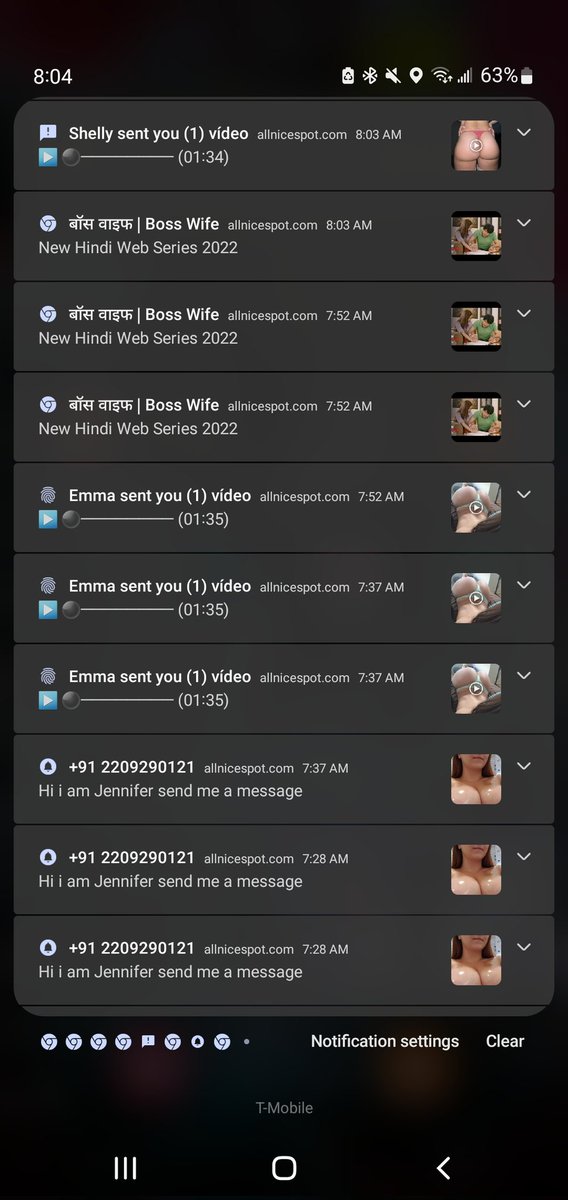 BasedHomieQuan's tweet image. Tfw your filling out a form online and you get one of those plug in pop ups in the middle of it and you're not really paying attention so you tap it, now this is what your notifications look like and no anti-virus or Anti-Malware will remove it.