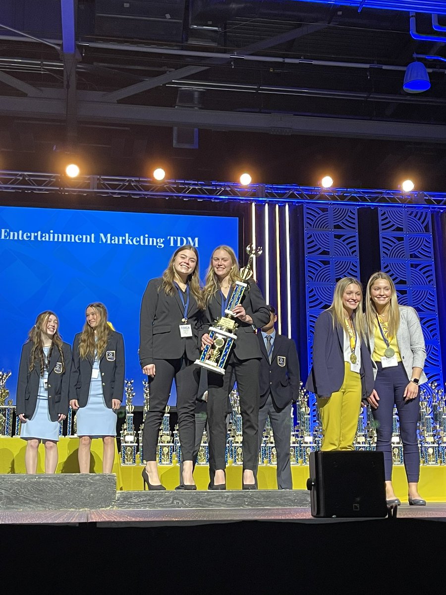 RaptorDeca's tweet photo. 3rd place Sports/Entertainment team!  National qualifiers. Payton Santorelli and Cate Dorko. @AndersonRaptors https://t.co/K9oDczEHev
