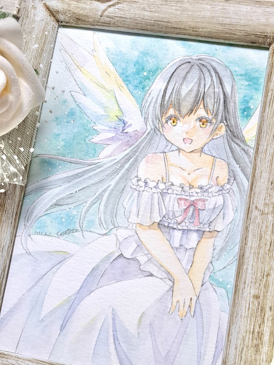 「#見た人も無言で己の天使を上げる 」|ささつゆ🦊5/5【COMITIA144】H28b📚5/6【A40】参加のイラスト