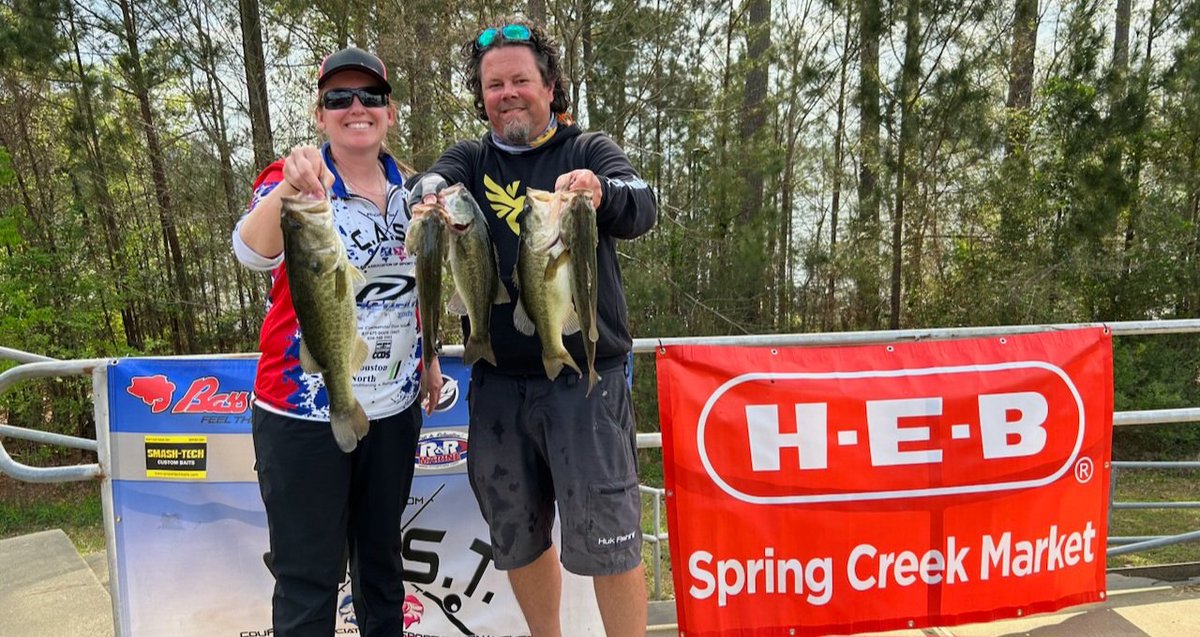 Caught 5 on Lake San Rayburn! Didn't place but caught a bigger one than my hubby! LOL