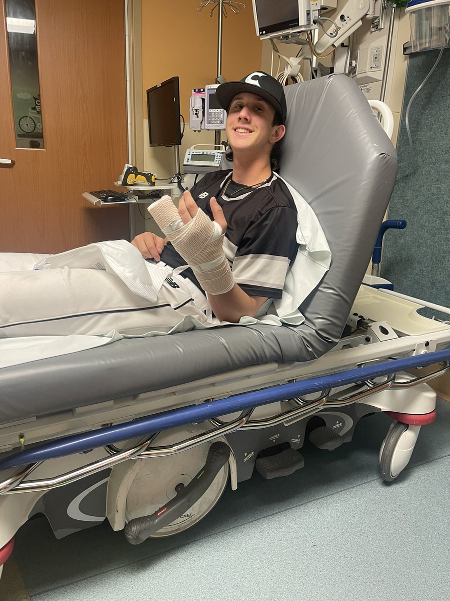 PAFitness13's tweet photo. Well, good news is finished the season with 2 solid hits, bad news is the season is now finished.  Slide into 3rd, two broken fingers.  That’s all she wrote. Kid can’t catch a break.  #moreinjuries. https://t.co/bZNH0Ap5qT